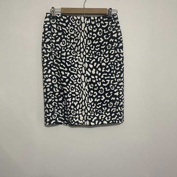 White House Black Market Dresses & Skirts - White House Black Market Black White Leopard Animal Print A-Line Pencil Skirt 4